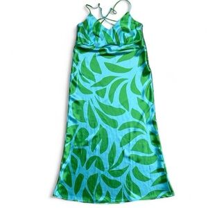 House of Harlow Green Leaf Print Dress